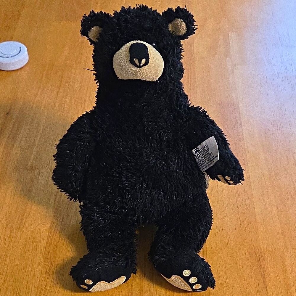 Bearfoots Travel Buddy Explorer Bear 13in Black/Beige Plush by Jeff Fleming